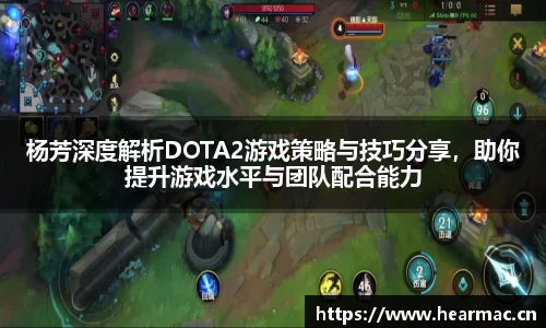 杨芳深度解析DOTA2游戏策略与技巧分享，助你提升游戏水平与团队配合能力